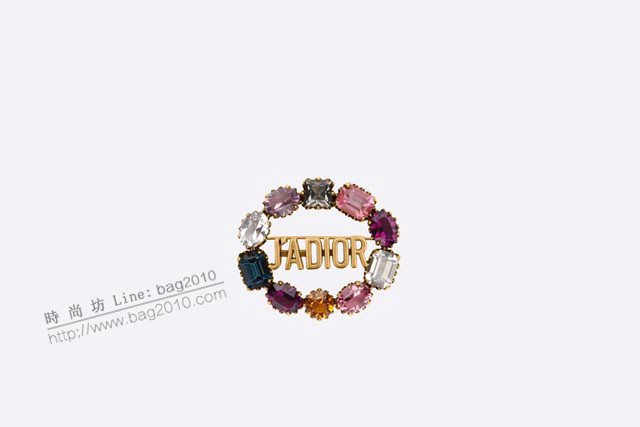Dior飾品 迪奧經典熱銷款JADIOR彩鑽圓圈復古胸針  zgd1498
